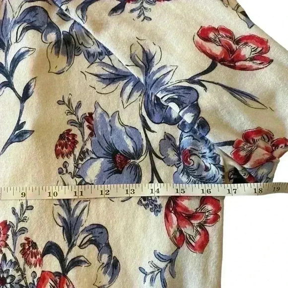 Karen Scott Vintage Women’s Button-down Cardigan Sweater Blue Roses Print Size S - Picture 8 of 11